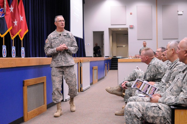 Brig. Gen. Timothy Edens visits Fort Drum to talk safety