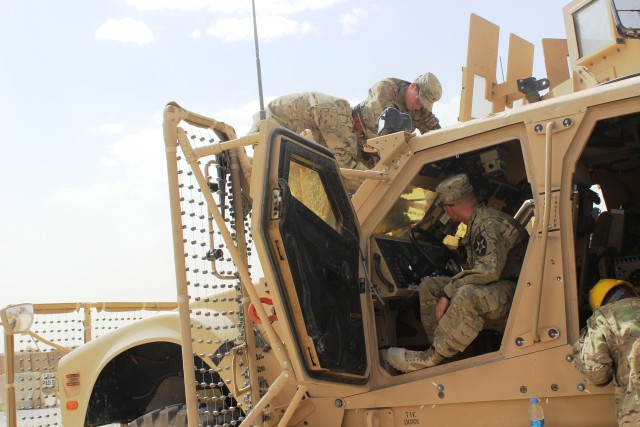 CMRE Soldiers from the 237th Military Police Company perform ammunition abatement check