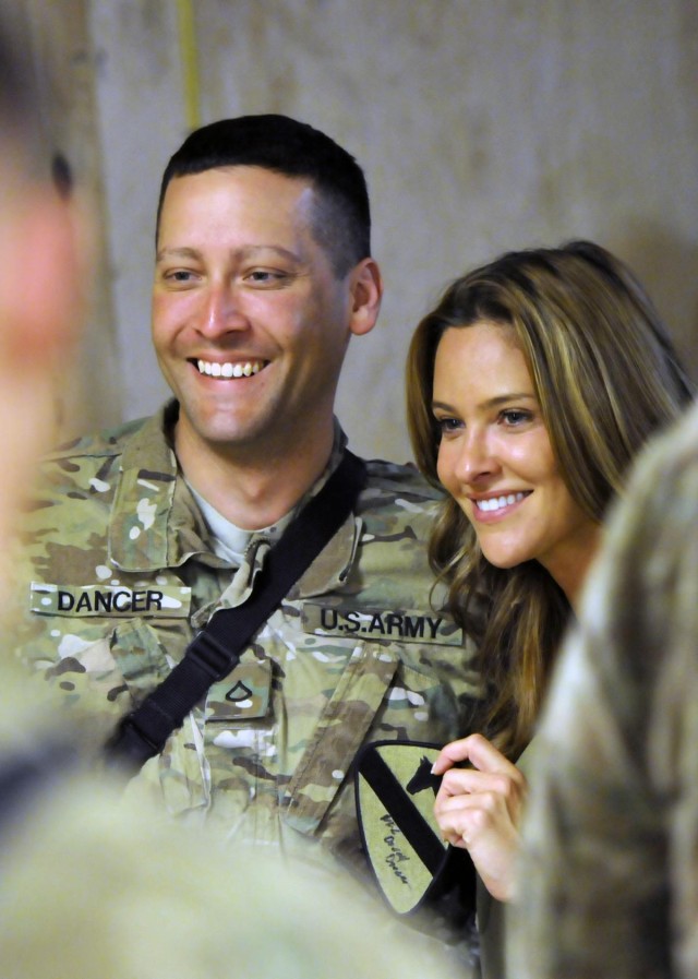 'Hollywood Ambassadors' visit FOB Gamberi