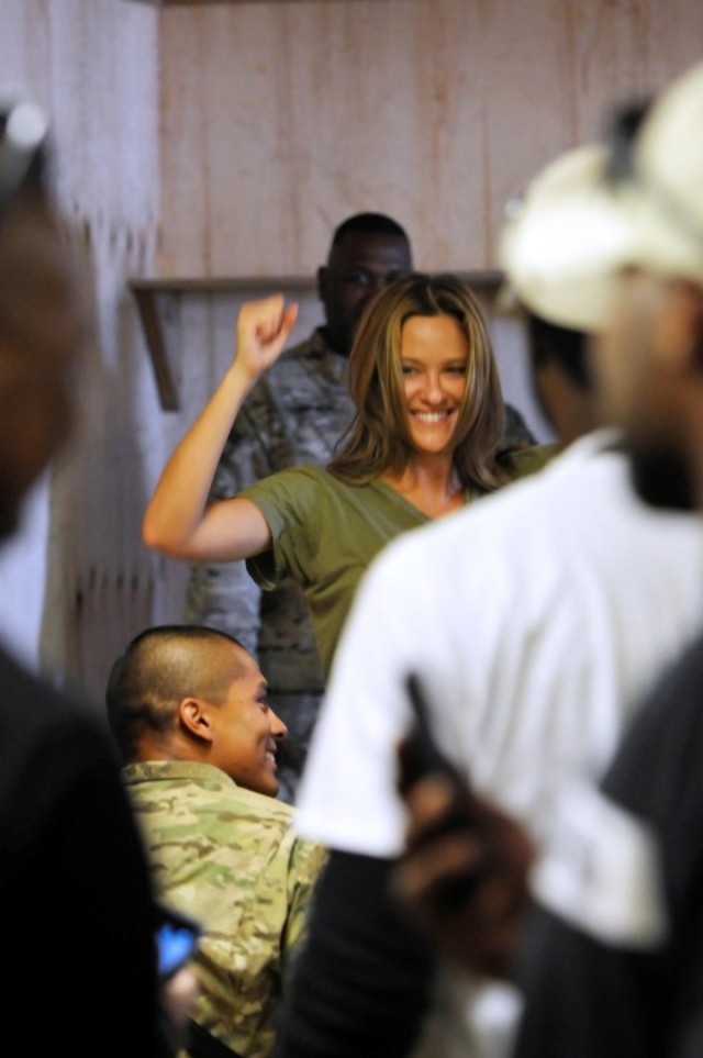 'Hollywood Ambassadors' visit FOB Gamberi