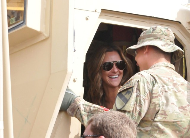 'Hollywood Ambassadors' visit FOB Gamberi