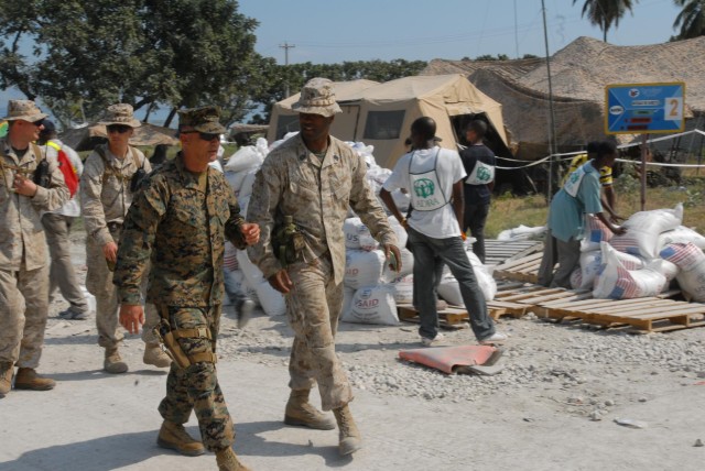 Joint Task Force - Haiti/SOUTHCOM senior enlisted adviser visits Marines in Haiti