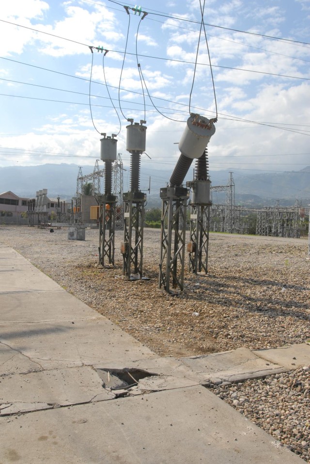 Engineers conduct damage assessment of power plant after recent earthquake