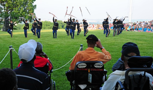 Army Drill Team Performs