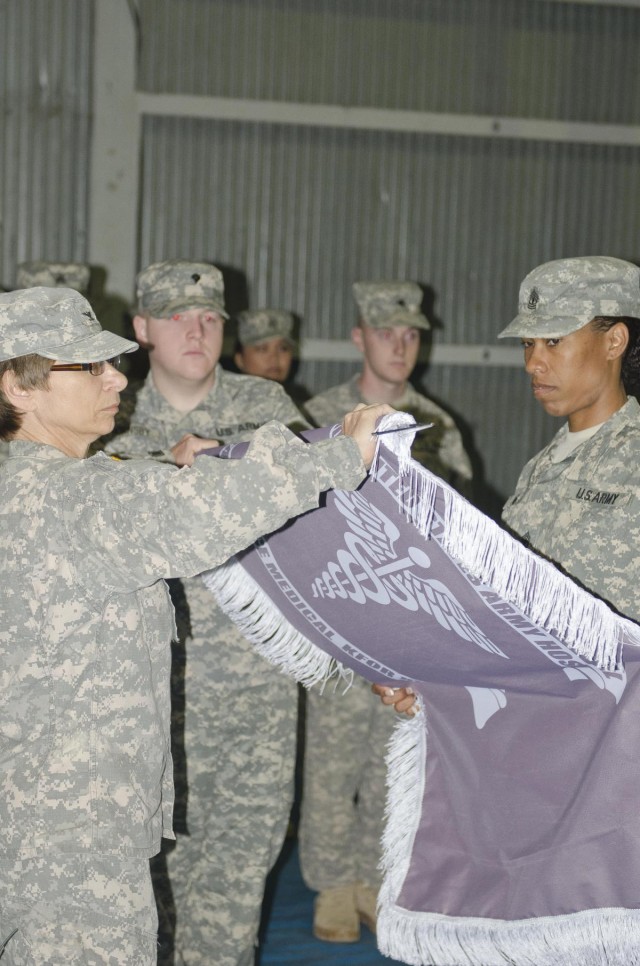 Task Force Medical transfers authority at Camp Bondsteel