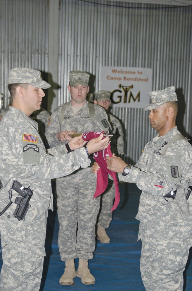 Task Force Medical transfers authority at Camp Bondsteel