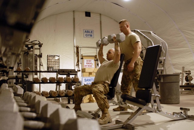 Building 'Able Gym': Deployed soldiers combine engineer skills with passion for fitness