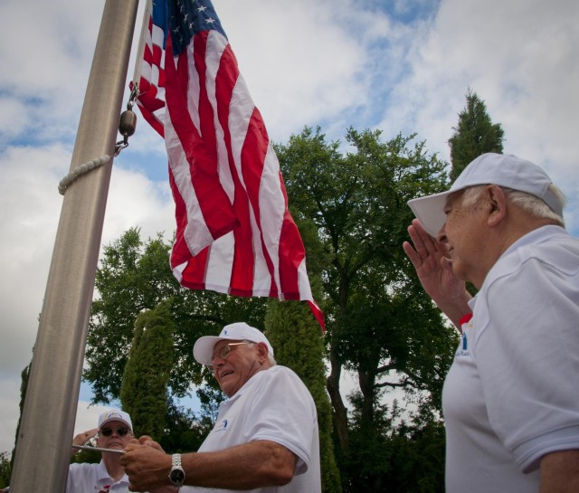 Veterans raise the flag on Memorial Day
