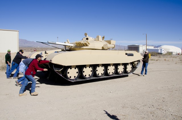 Tank positioned at Condron