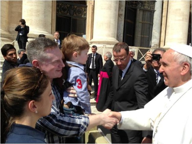 WTB-Europe Soldiers and Family members meet with Pope Francis I