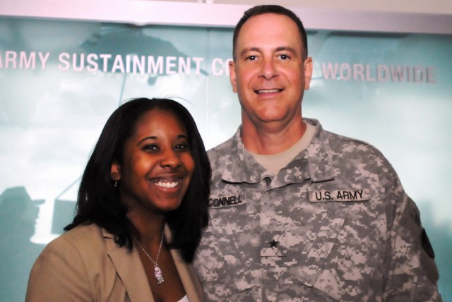 Brig. Gen. Kevin G. O'Connell and MCRP Intern, Jasmine Vinson