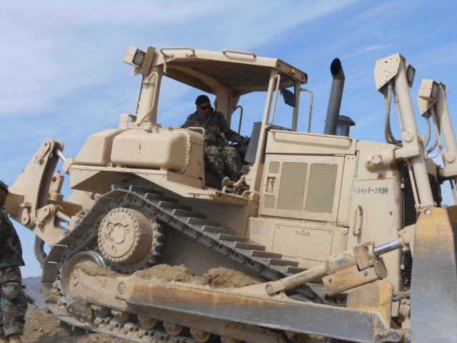 Afghan engineers reinforce the Pir Kowti Valley