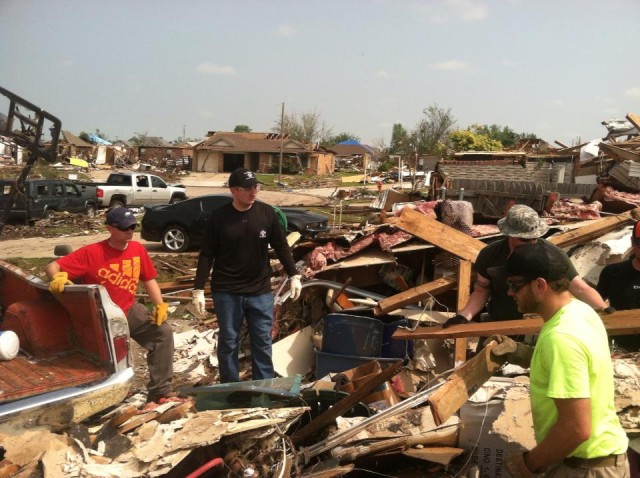 Tornado volunteers Erik and Mark