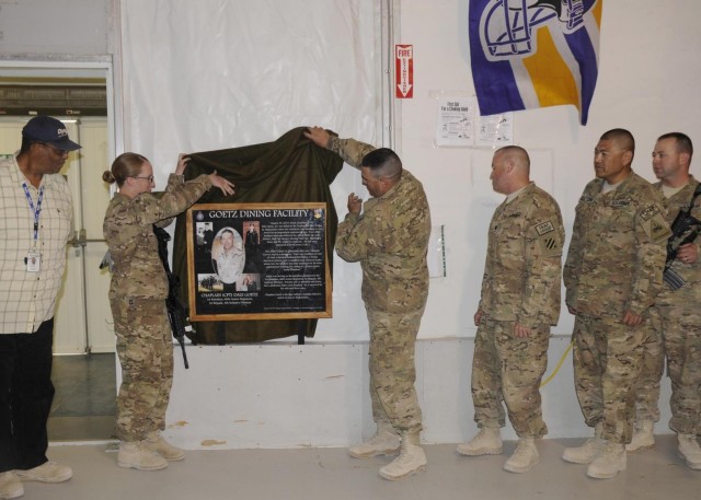 Dining facility commemorates fallen chaplain