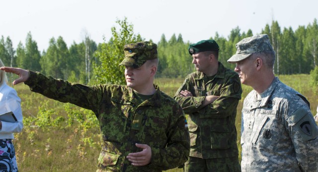 USAREUR CG visits Saber Strike 2013 situational training exercise in Latvia