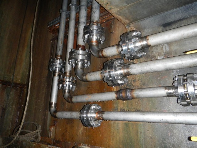 Aging Robert S. Kerr Hydraulic Pipes Removed