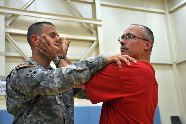 INSCOM practices self defense training during SHARP course