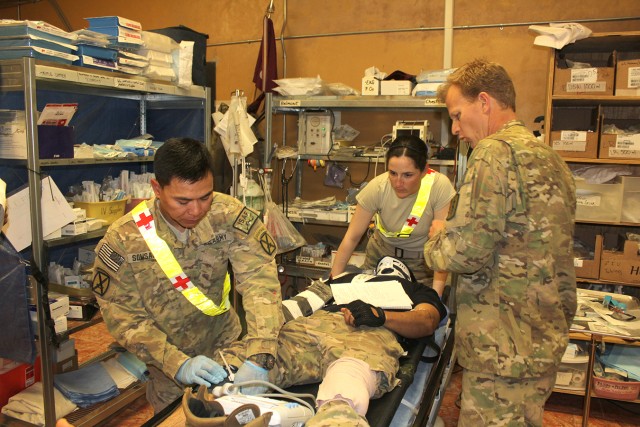 Mass casualty training at FOB Sharana