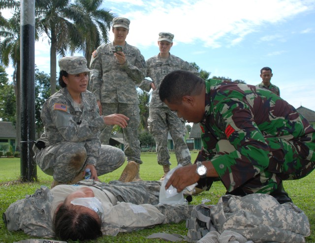 Combat medical exercise demonstration