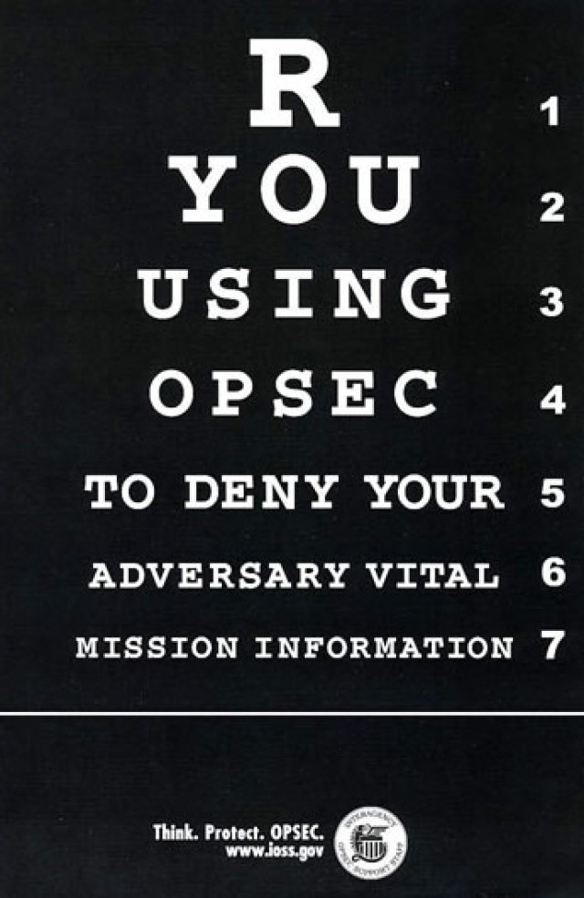 OPSEC: Helpful hints to prevent information spillage | Article | The United  States Army