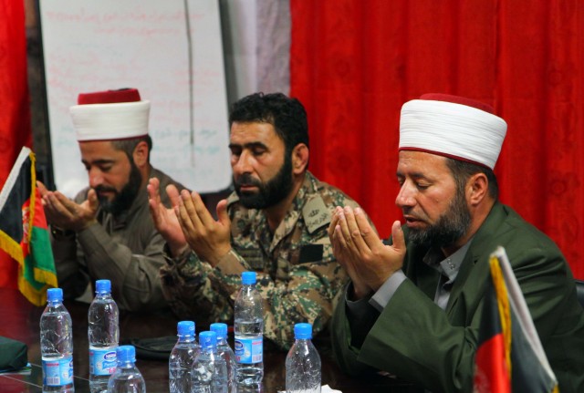 Jordanian Engagement Team Imams share with Afghans