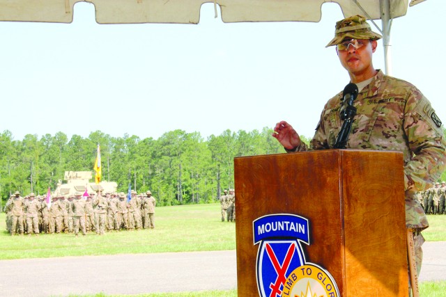 Deployment ceremony for Fort Polk's 4th Brigade Combat Team