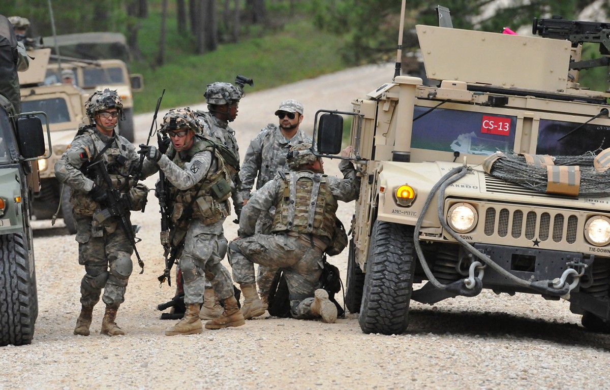 3rd BCT Soldiers conduct training at Joint Readiness Training Center ...