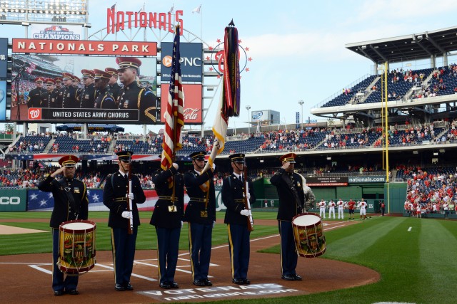 Soldiers, wounded warriors honored at Nationals game