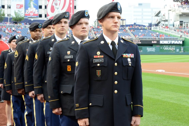 Soldiers, wounded warriors honored at Nationals game