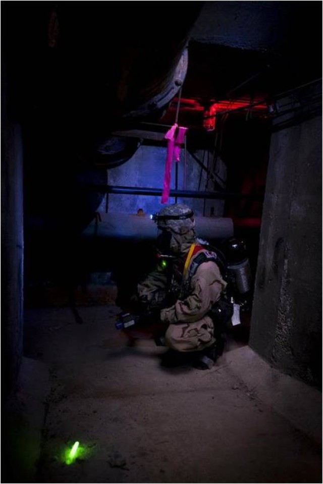 501st Chemical Company conducts sampling and confined space mission