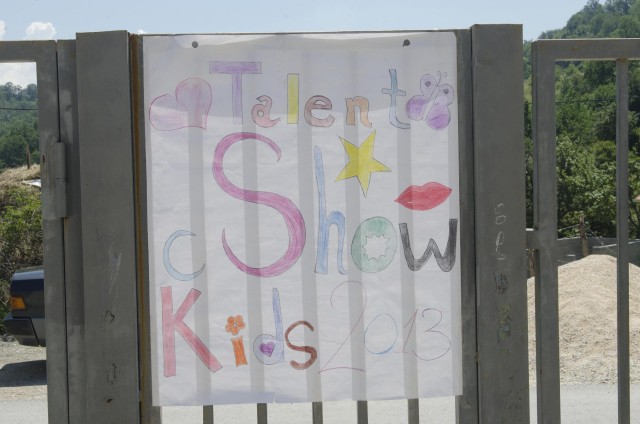 KFOR troops, school principal host talent show