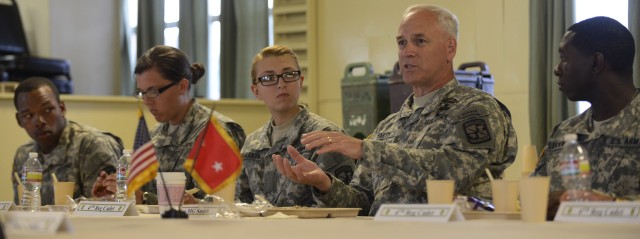 Maj. Gen. Smith and cadets