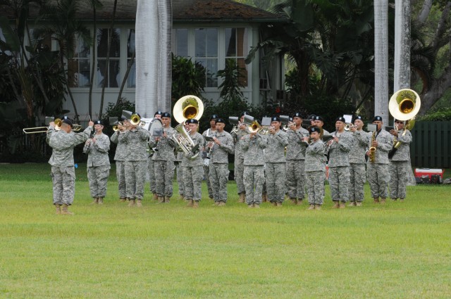 111th Hawaii National Guard Band performs at Flying V Ceremony