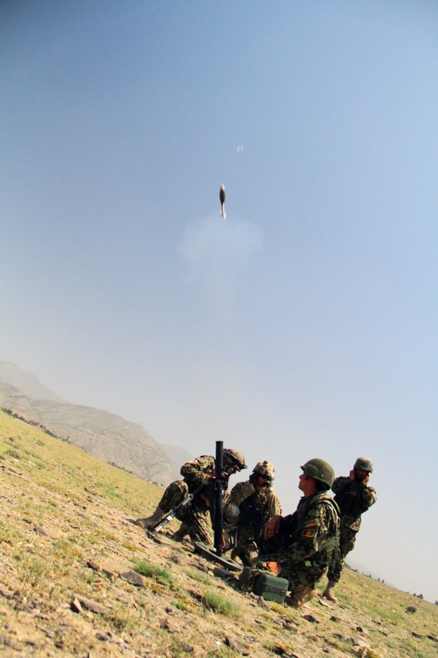 ANA conducts mortar live fire exercise