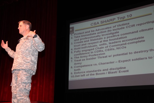 LTG Mike Ferriter explains the Chief of Staff of the Army's SHARP Top 10