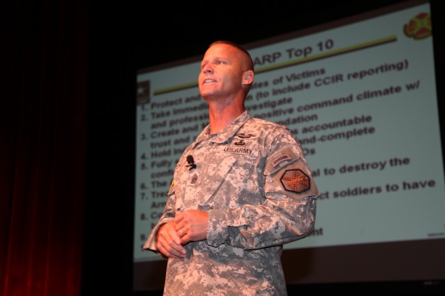 CSM Earl Rice speaks from the heart during town hall