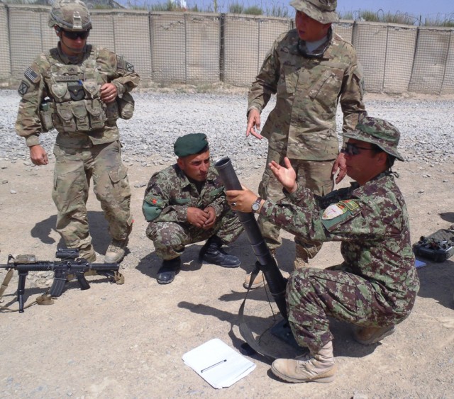 Afghan Mortar Training 