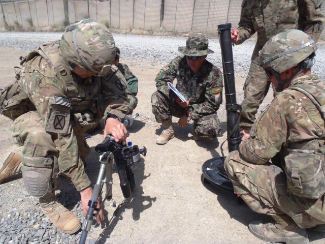 Afghan Mortar Training 