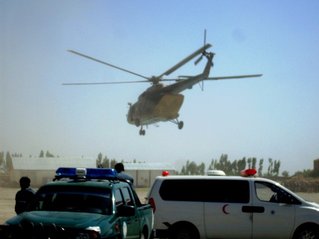 Afghans Provide Aerial Medical Evacuation Support