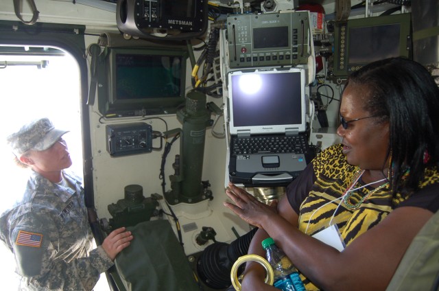 Wayne County educator learns about detecting chemicals through computers during Fort Stewart tour