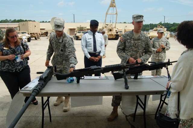 Jacksonville Battalion educators learn about Army small arms from the experts during Fort Stewart tour