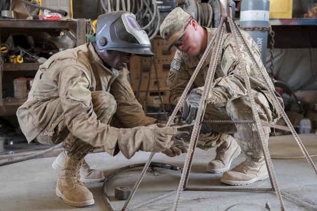 Welder works to prevent casualties along Afghanistan's most important highway