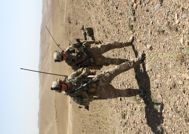 US soldiers provide overwatch for ANA operation