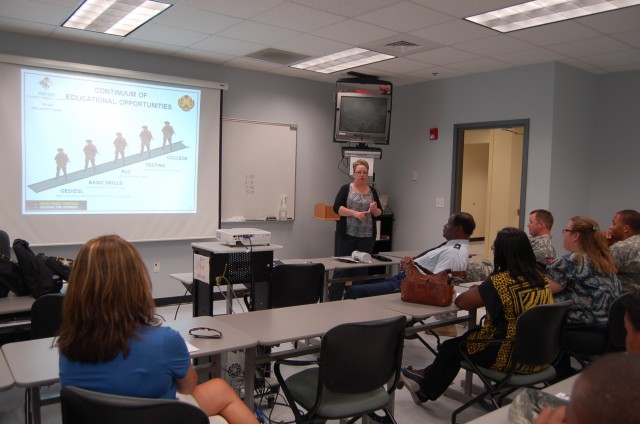 Ft. Stewart Education Center Chief briefs Jacksonville educators