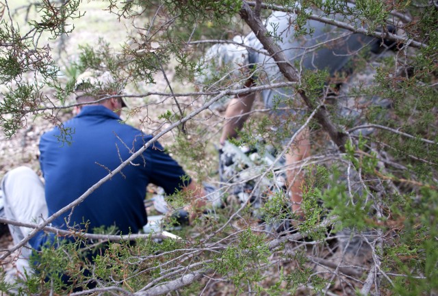 Texas National Guard engineers clear the way