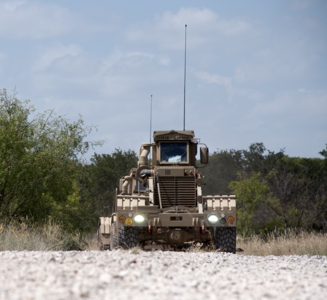 Texas National Guard engineers clear the way