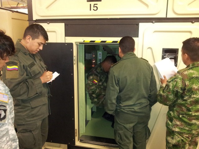 WHINSEC Maneuver Captains study combat vehicle simulators