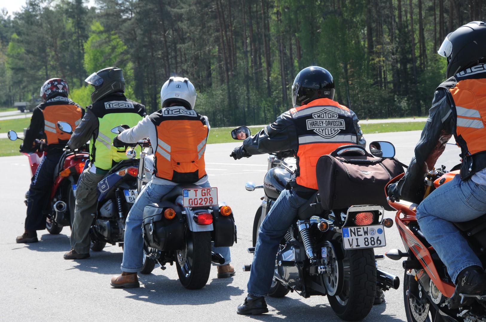 Motorcycle Safety: Fluorescent, highly reflective material enhances visibility, reduces accidents