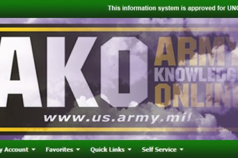 AKO Transition Information | Article | The United States Army