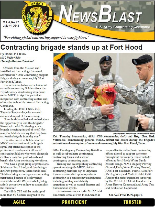 ACC NewsBlast - July 11, 2013 | Article | The United States Army